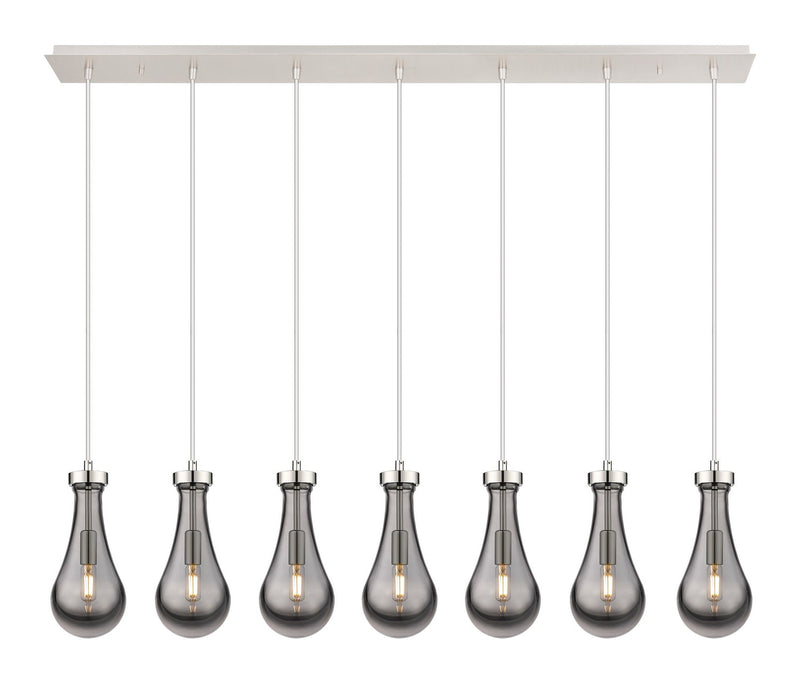 Innovations 127-451-1P-PN-G451-5SM LED Linear Pendant, Polished Nickel