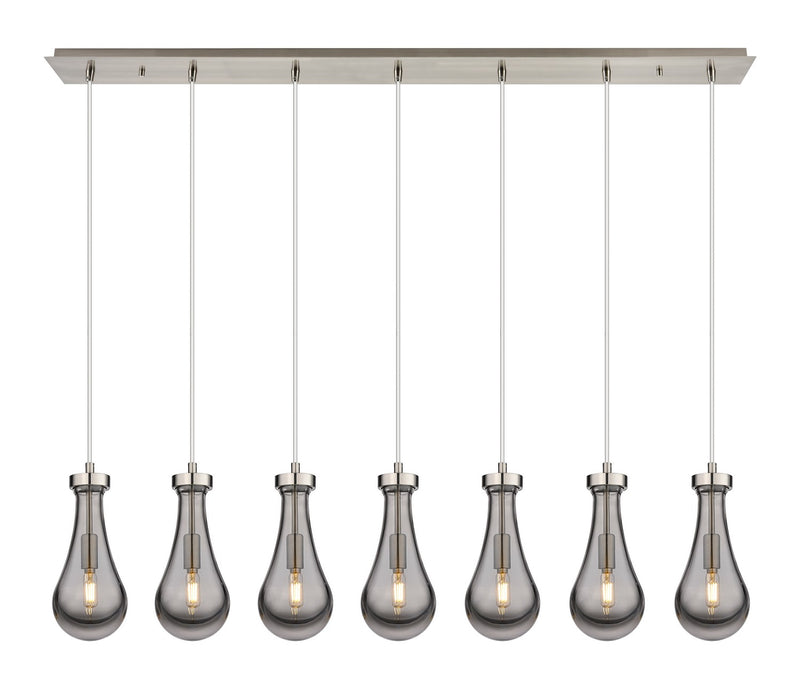 Innovations 127-451-1P-SN-G451-5SM LED Linear Pendant, Brushed Satin Nickel