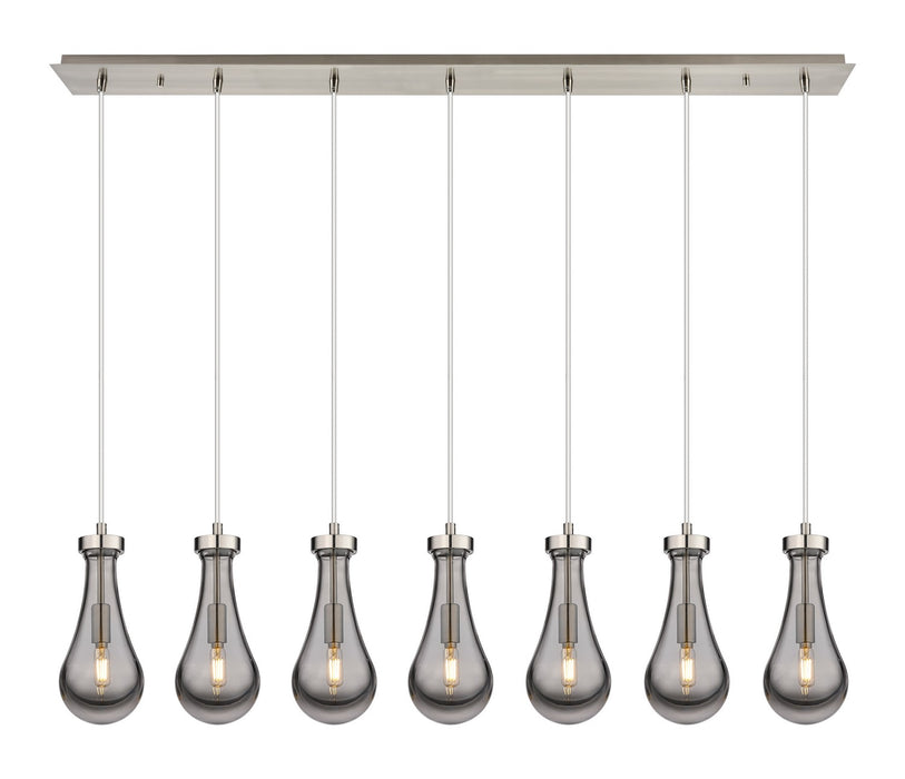 Innovations 127-451-1P-SN-G451-5SM LED Linear Pendant, Brushed Satin Nickel