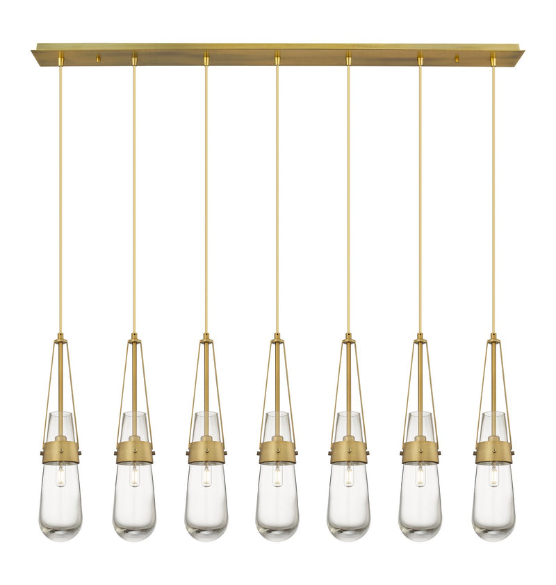 Innovations 127-452-1P-BB-G452-4CL LED Linear Pendant, Brushed Brass
