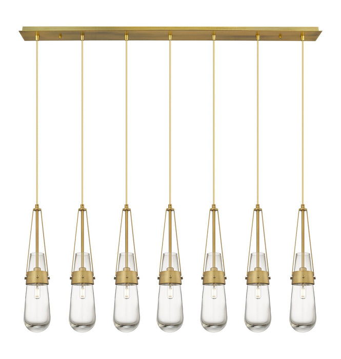 Innovations 127-452-1P-BB-G452-4CL LED Linear Pendant, Brushed Brass