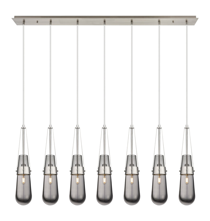 Innovations 127-452-1P-SN-G452-4SM LED Linear Pendant, Brushed Satin Nickel