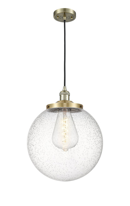 Innovations 201C-AB-G204-14 One Light Mini Pendant, Antique Brass