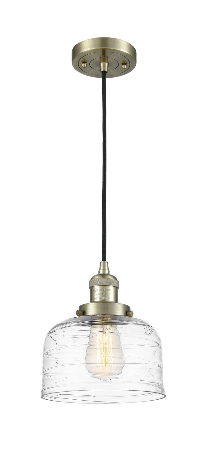 Innovations 201C-AB-G713 One Light Mini Pendant, Antique Brass