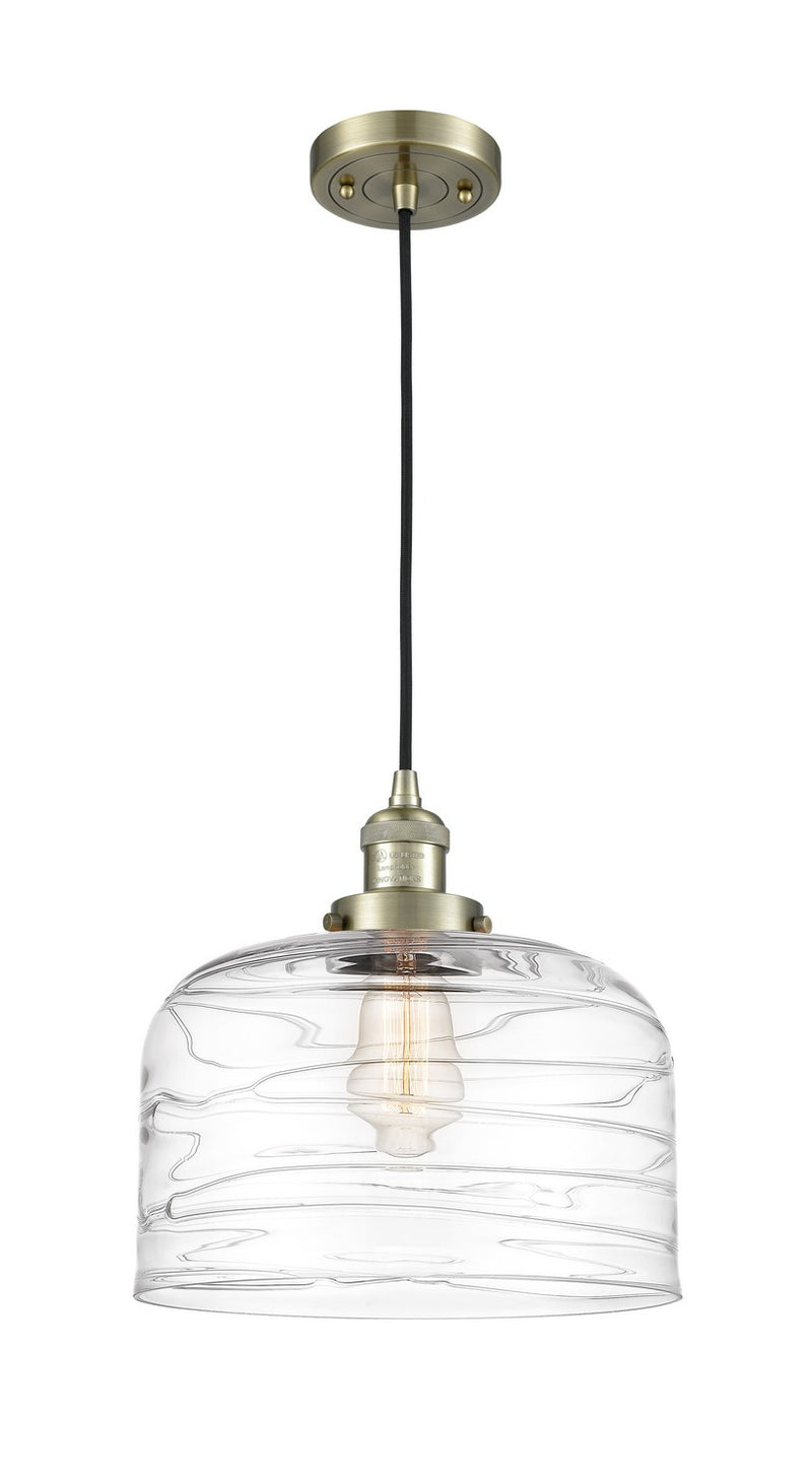 Innovations 201C-AB-G713-L-LED LED Mini Pendant, Antique Brass