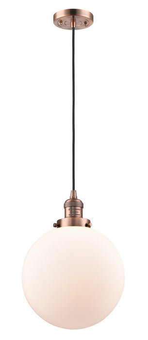 Innovations 201C-AC-G201-10-LED LED Mini Pendant, Antique Copper