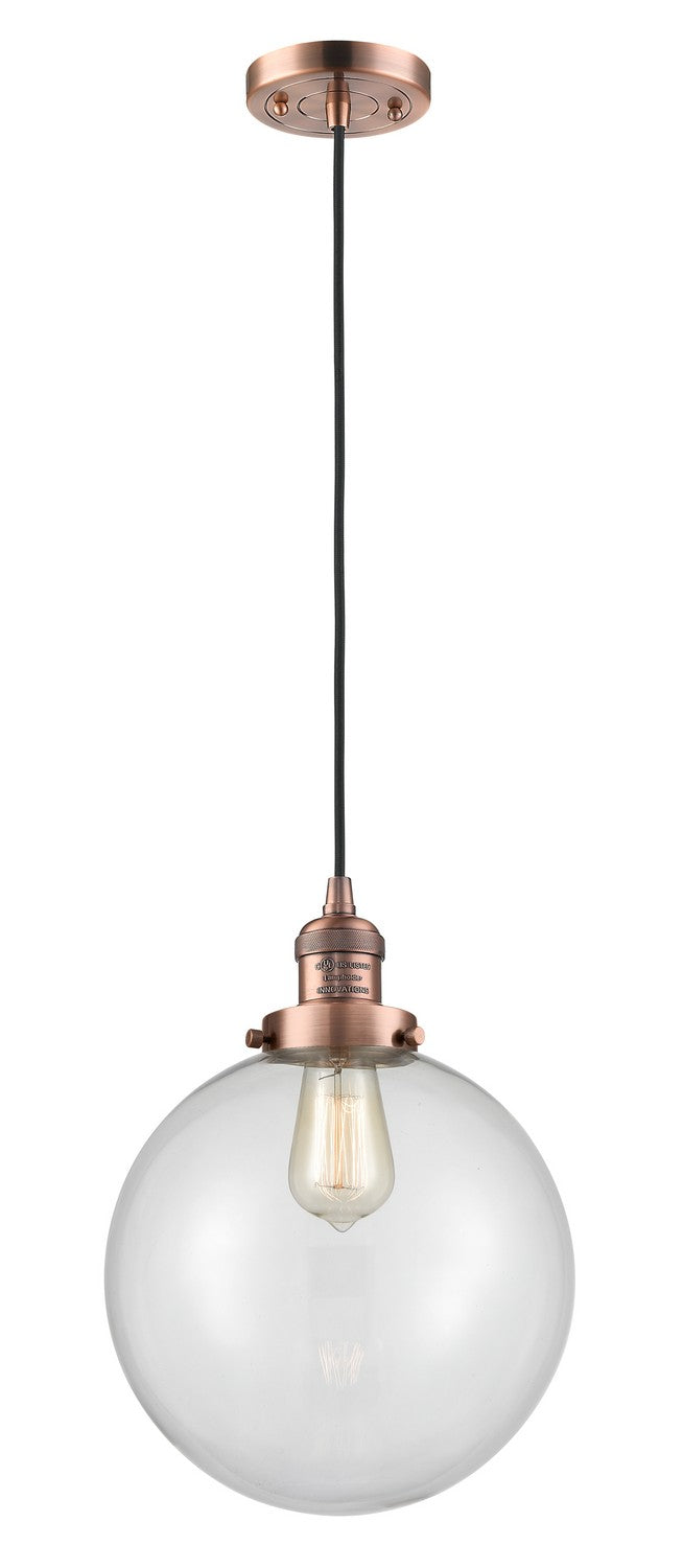 Innovations 201C-AC-G202-10-LED LED Mini Pendant, Antique Copper