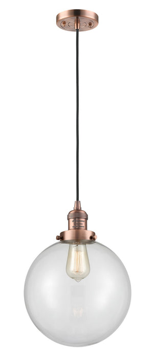Innovations 201C-AC-G202-10-LED LED Mini Pendant, Antique Copper