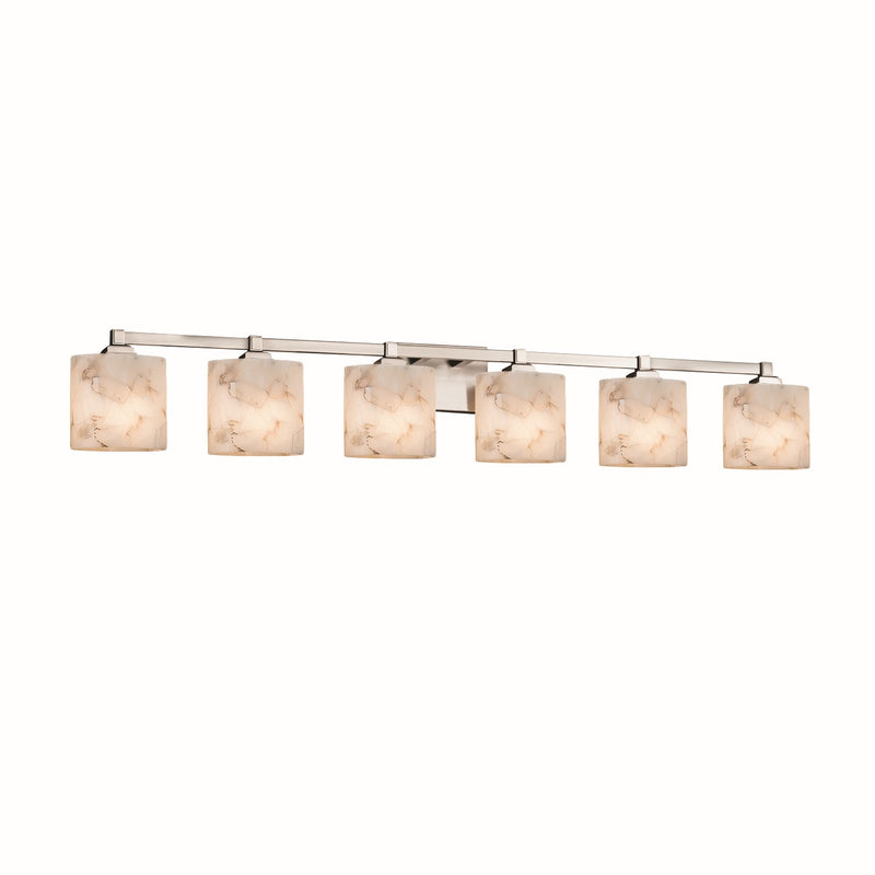 Justice Designs ALR-8436-30-NCKL Six Light Bath Bar, Brushed Nickel