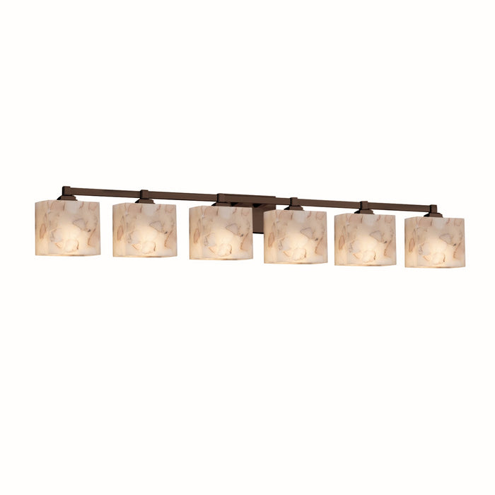Justice Designs ALR-8436-55-DBRZ Six Light Bath Bar, Dark Bronze