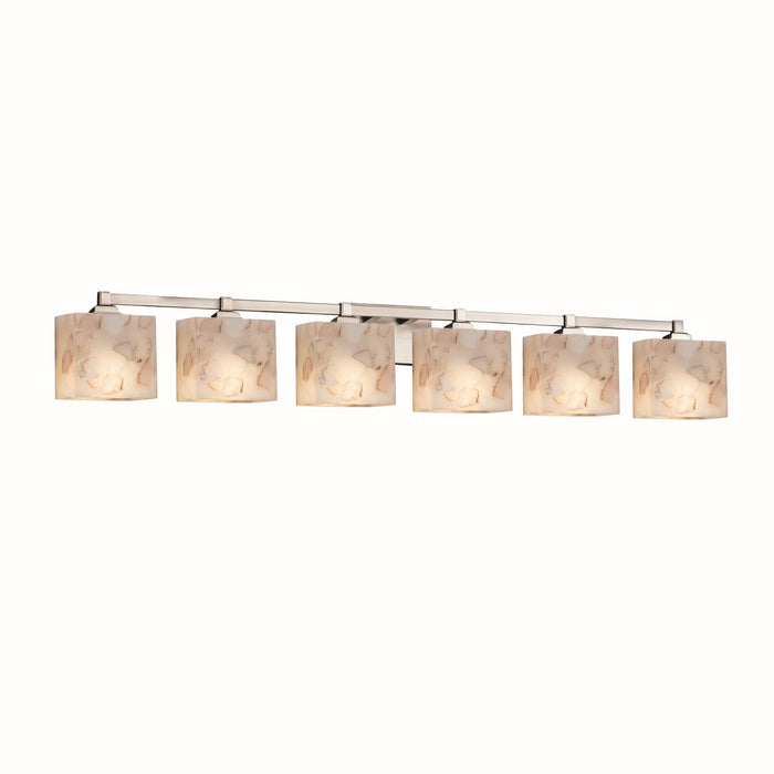 Justice Designs ALR-8436-55-NCKL Six Light Bath Bar, Brushed Nickel