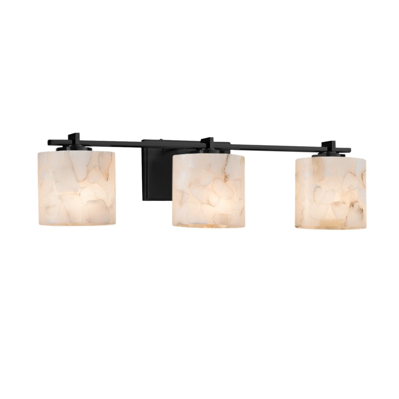 Justice Designs ALR-8443-30-MBLK Three Light Bath Bar, Matte Black