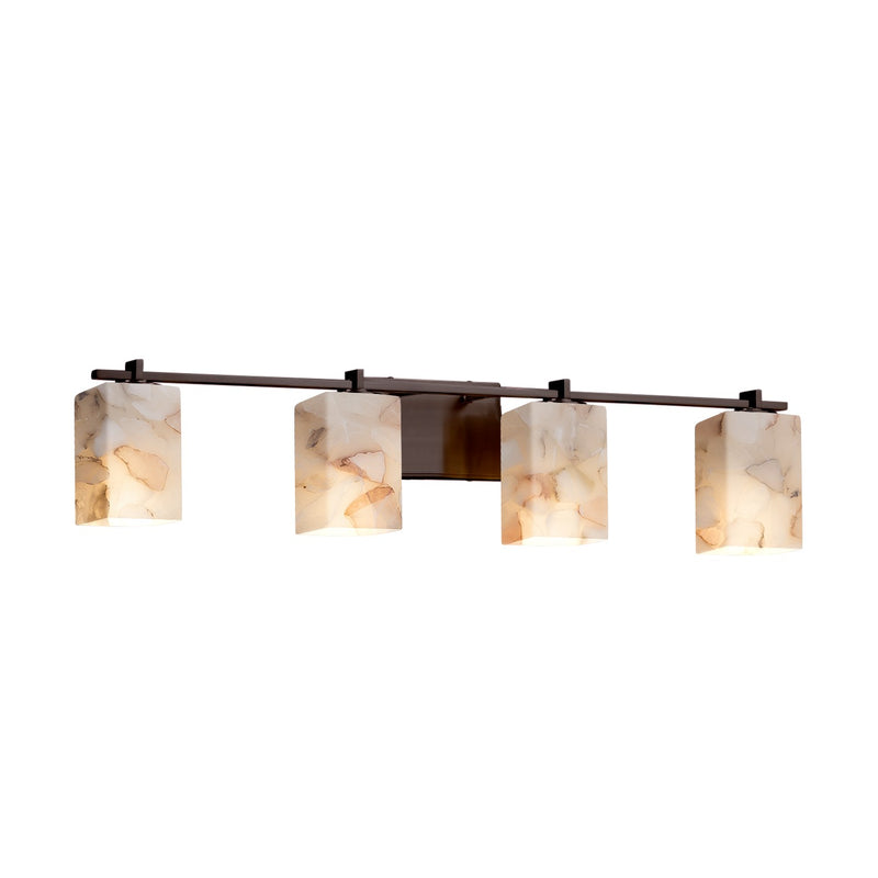 Justice Designs ALR-8444-15-DBRZ Four Light Bath Bar, Dark Bronze