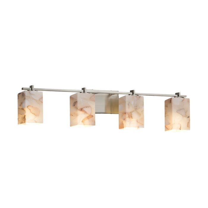 Justice Designs ALR-8444-15-NCKL Four Light Bath Bar, Brushed Nickel