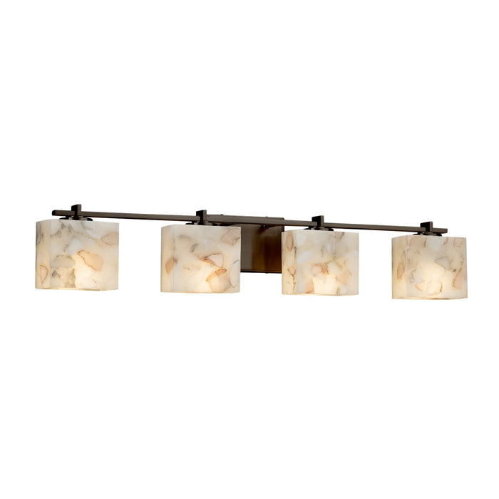 Justice Designs ALR-8444-55-DBRZ Four Light Bath Bar, Dark Bronze
