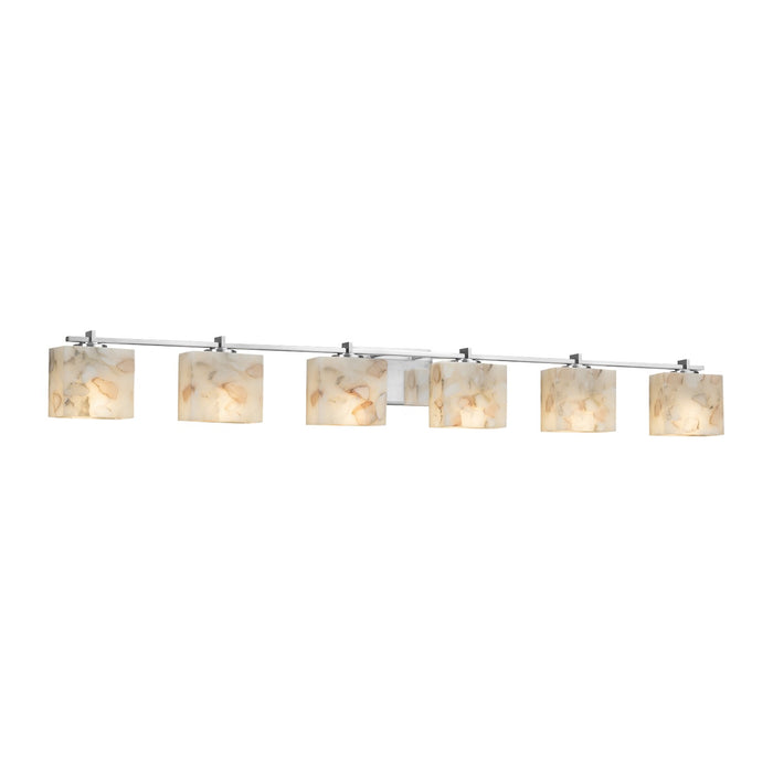 Justice Designs ALR-8446-55-CROM Six Light Bath Bar, Polished Chrome