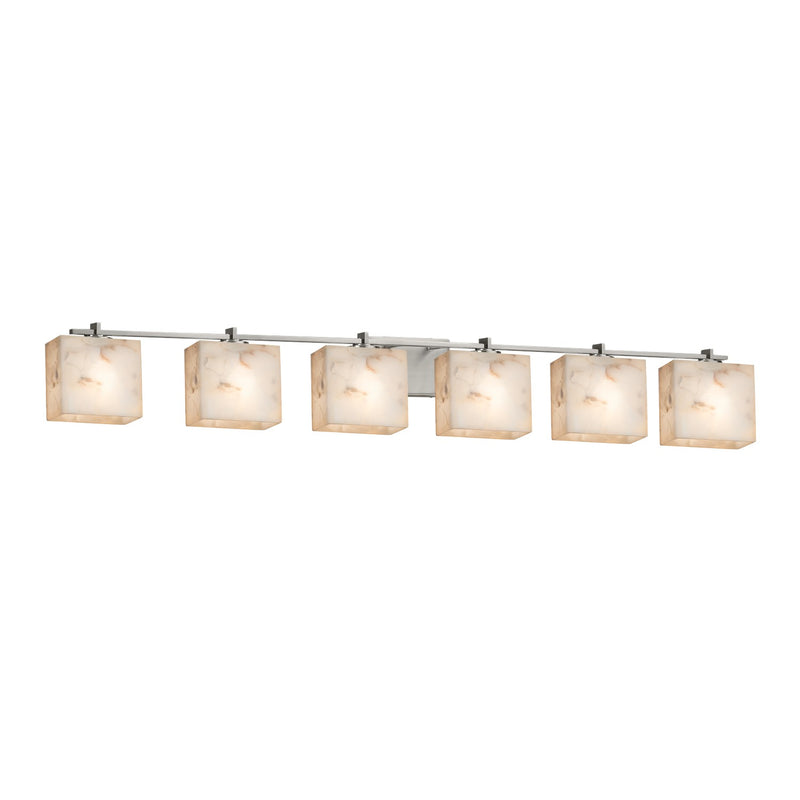 Justice Designs ALR-8446-55-NCKL Six Light Bath Bar, Brushed Nickel