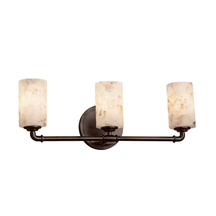 Justice Designs ALR-8463-10-DBRZ Three Light Bath Bar, Dark Bronze