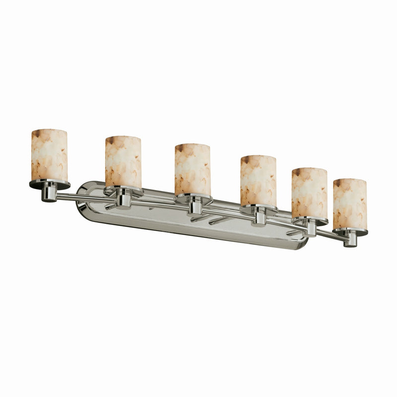 Justice Designs ALR-8516-10-NCKL Six Light Bath Bar, Brushed Nickel