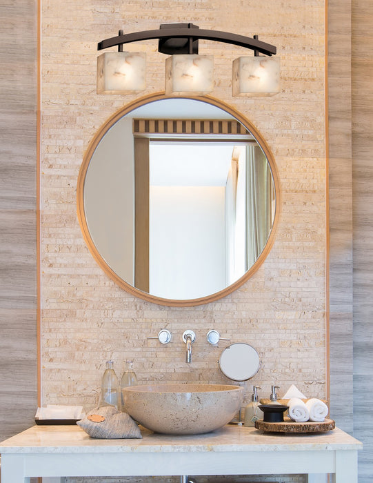 Justice Designs ALR-8593-55-DBRZ Three Light Bath Bar, Dark Bronze