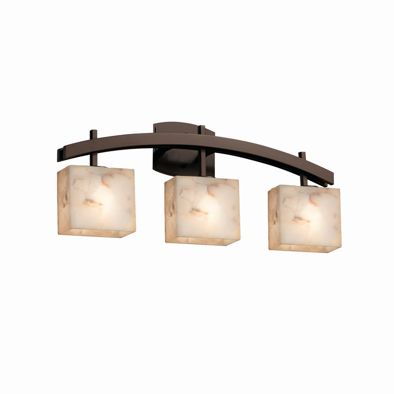 Justice Designs ALR-8593-55-DBRZ Three Light Bath Bar, Dark Bronze