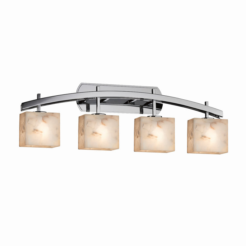 Justice Designs ALR-8594-55-CROM Four Light Bath Bar, Polished Chrome