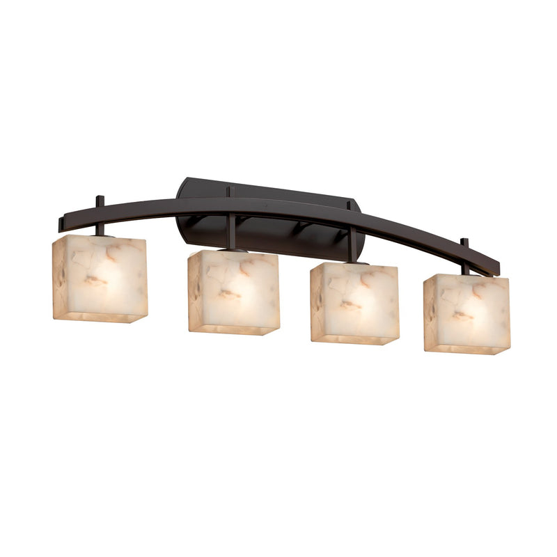 Justice Designs ALR-8594-55-DBRZ Four Light Bath Bar, Dark Bronze