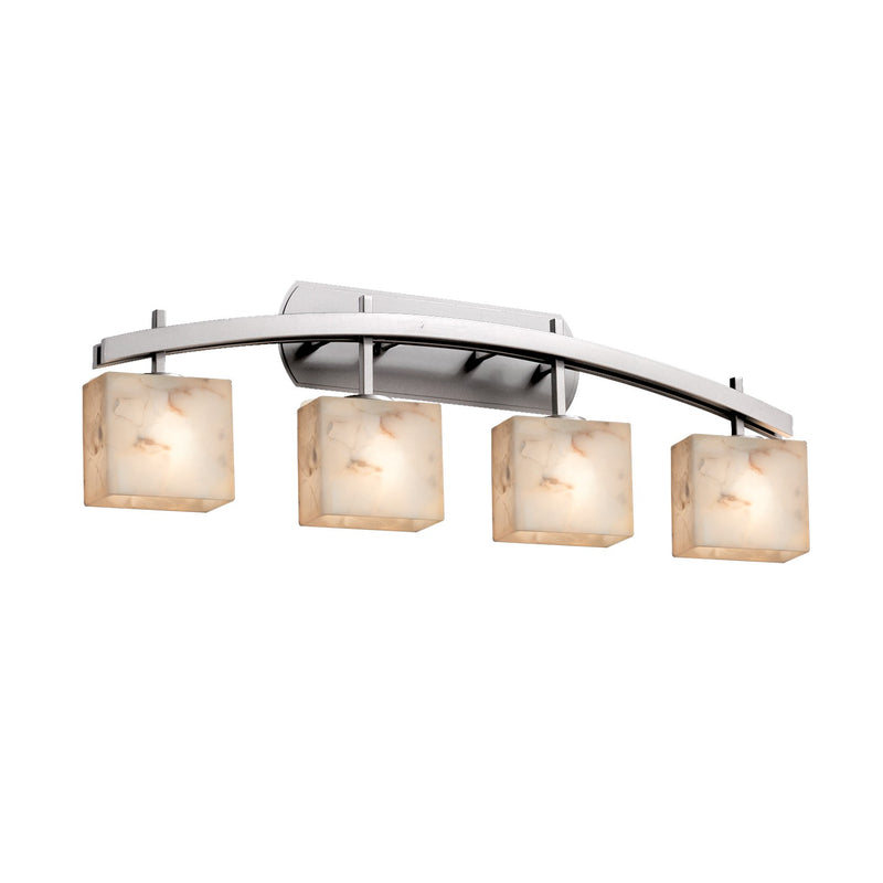 Justice Designs ALR-8594-55-NCKL Four Light Bath Bar, Brushed Nickel
