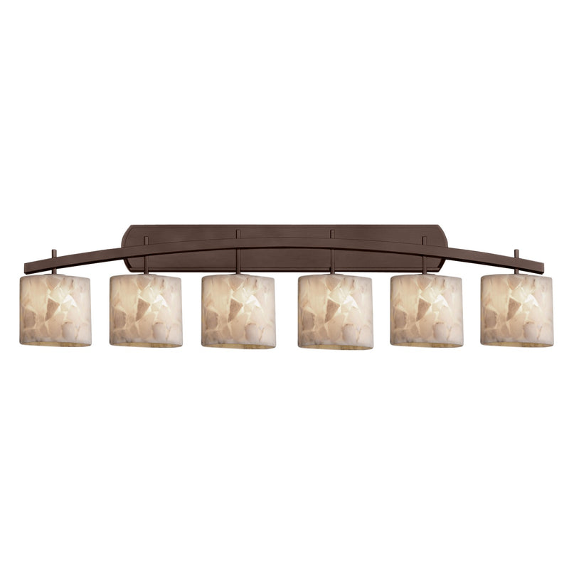 Justice Designs ALR-8596-30-DBRZ Six Light Bath Bar, Dark Bronze