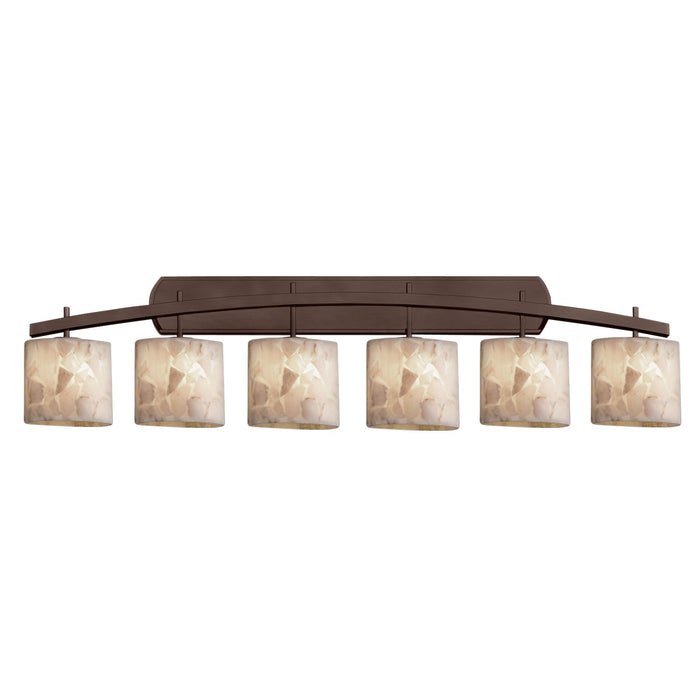 Justice Designs ALR-8596-30-DBRZ Six Light Bath Bar, Dark Bronze