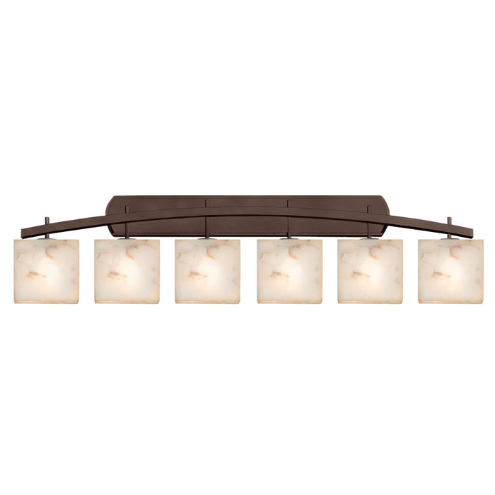 Justice Designs ALR-8596-55-DBRZ Six Light Bath Bar, Dark Bronze
