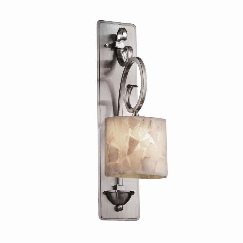 Justice Designs ALR-8597-30-NCKL One Light Wall Sconce, Brushed Nickel