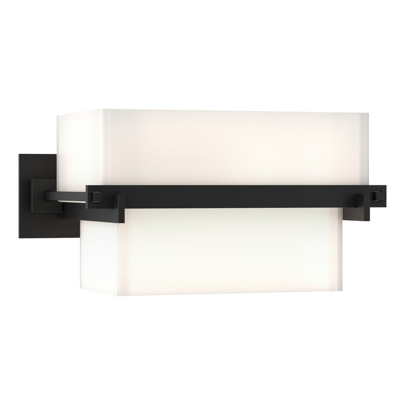 Hubbardton Forge 207821-SKT-10-GG0105 Two Light Wall Sconce, Black