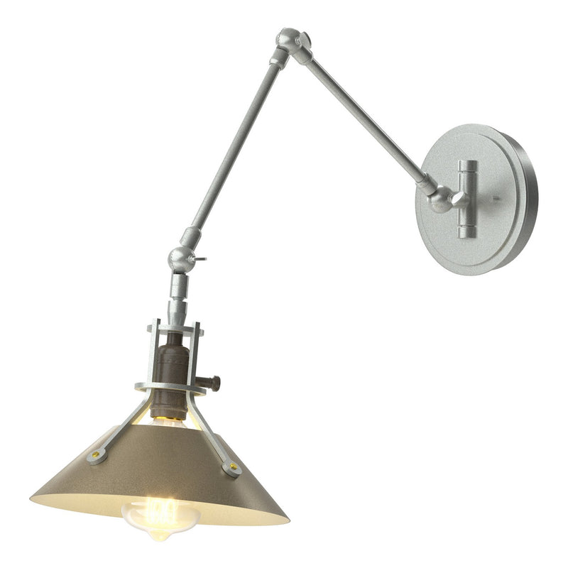 Hubbardton Forge 209320-SKT-82-84 One Light Wall Sconce, Vintage Platinum