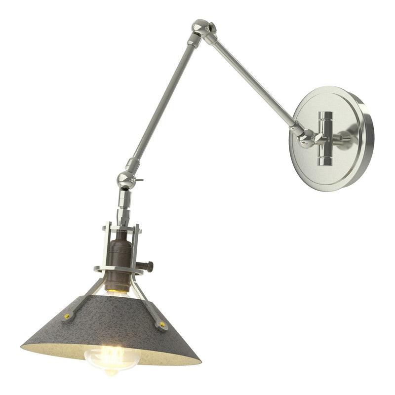 Hubbardton Forge 209320-SKT-85-20 One Light Wall Sconce, Sterling