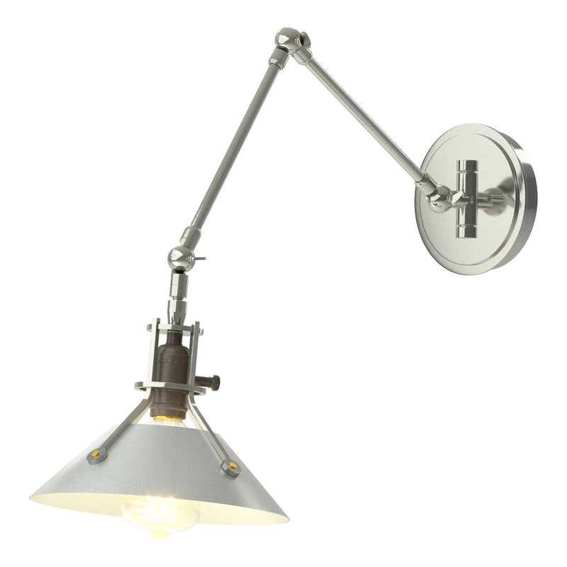Hubbardton Forge 209320-SKT-85-82 One Light Wall Sconce, Sterling