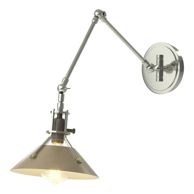 Hubbardton Forge 209320-SKT-85-84 One Light Wall Sconce, Sterling