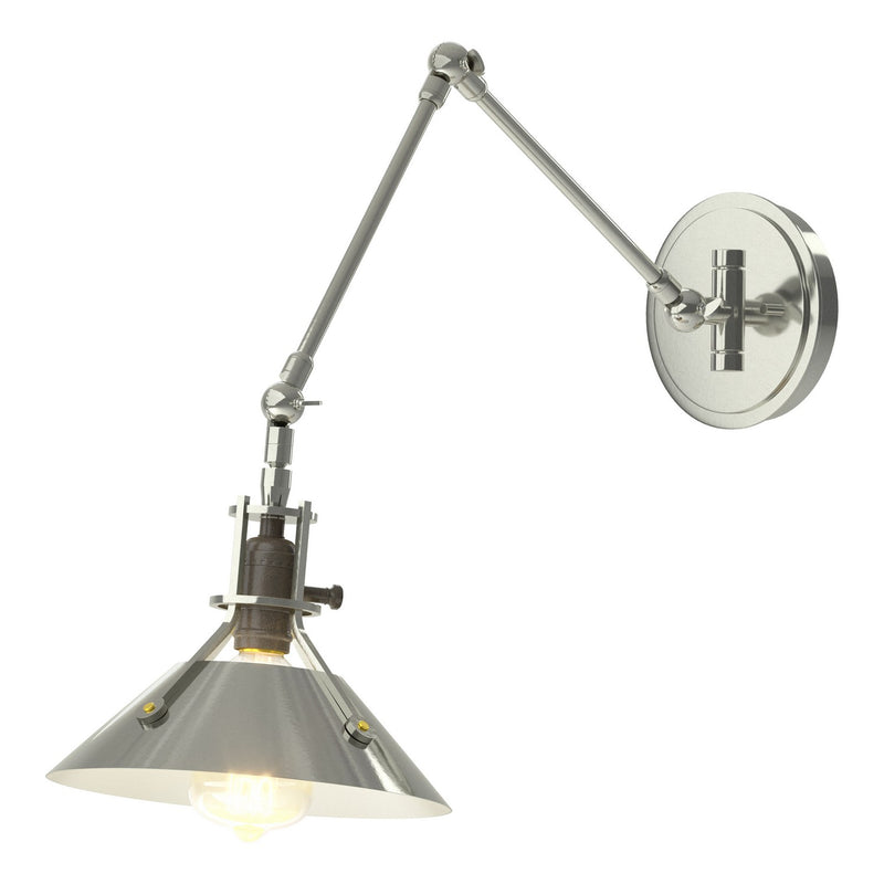 Hubbardton Forge 209320-SKT-85-85 One Light Wall Sconce, Sterling