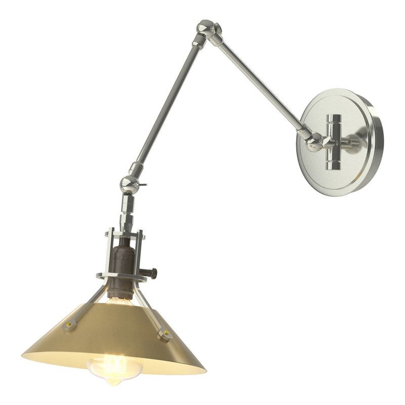 Hubbardton Forge 209320-SKT-85-86 One Light Wall Sconce, Sterling