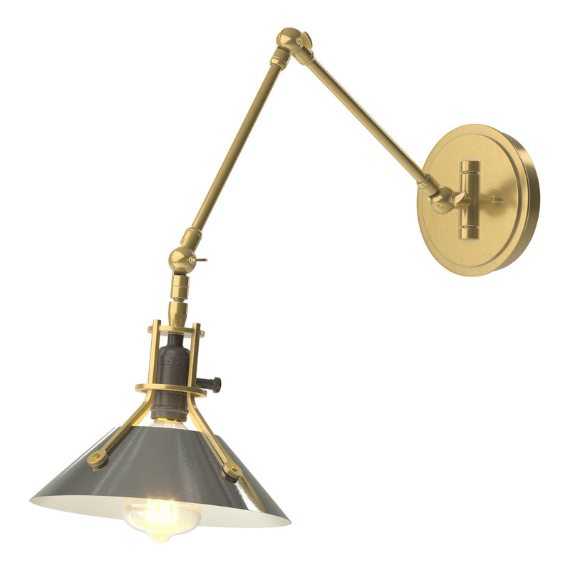 Hubbardton Forge 209320-SKT-86-85 One Light Wall Sconce, Modern Brass