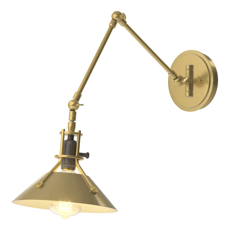 Hubbardton Forge 209320-SKT-86-86 One Light Wall Sconce, Modern Brass