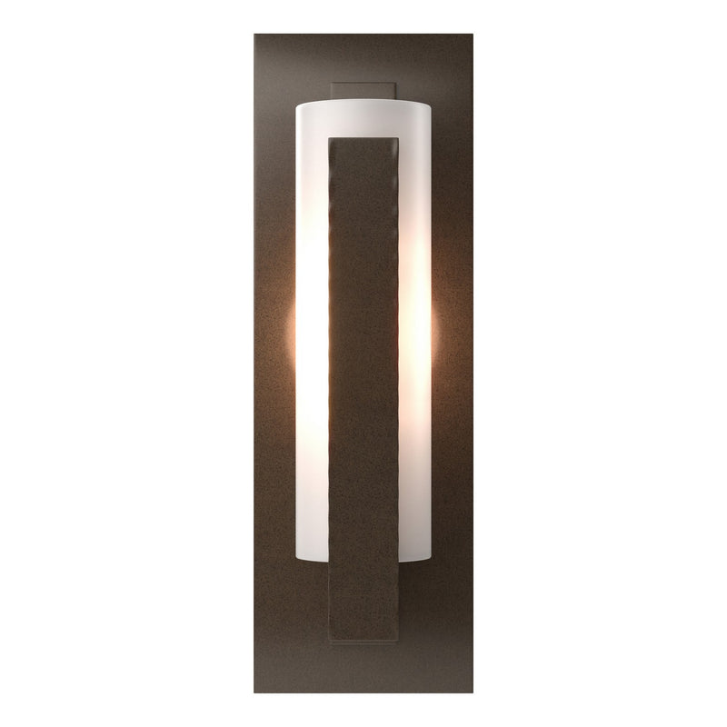 Hubbardton Forge 217185-SKT-05-GG0065 One Light Wall Sconce, Bronze