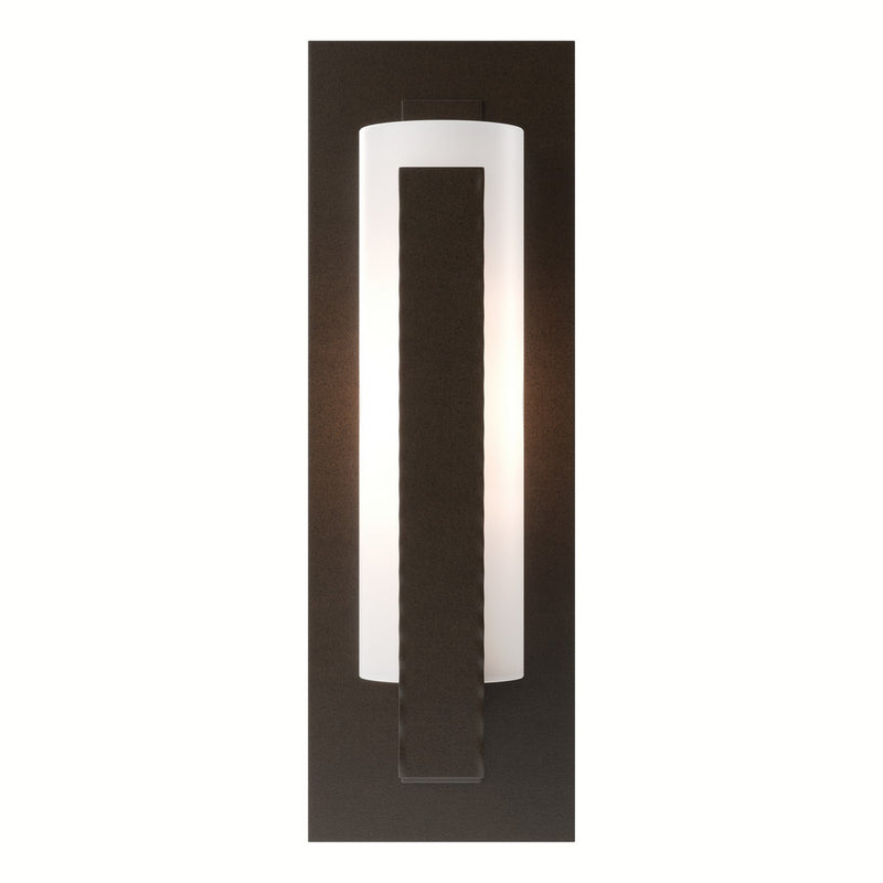 Hubbardton Forge 217185-SKT-14-GG0065 One Light Wall Sconce, Oil Rubbed Bronze