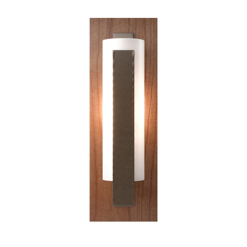 Hubbardton Forge 217186-SKT-05-CH-GG0065 One Light Wall Sconce, Bronze