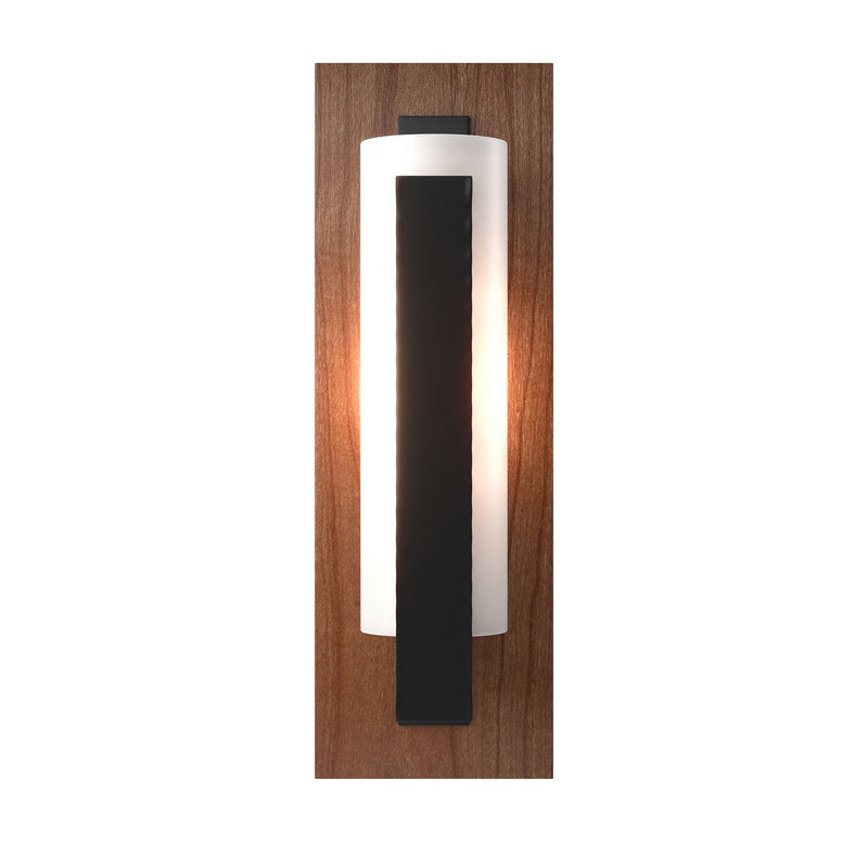 Hubbardton Forge 217186-SKT-10-CH-GG0065 One Light Wall Sconce, Black