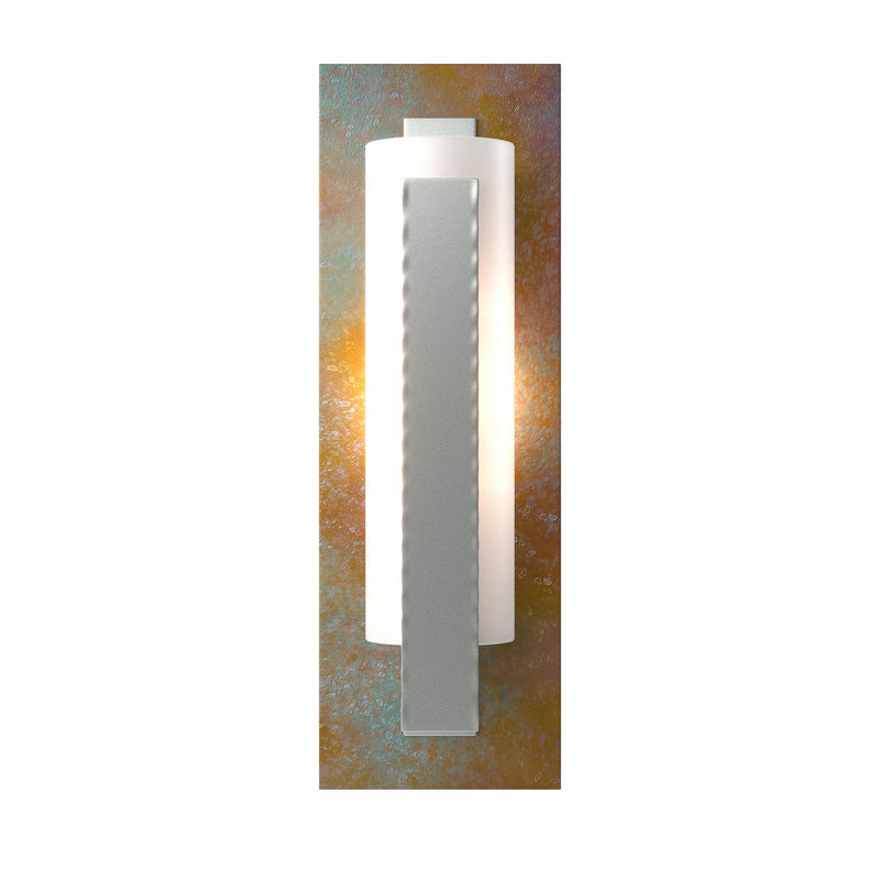 Hubbardton Forge 217186-SKT-82-CP-GG0065 One Light Wall Sconce, Vintage Platinum
