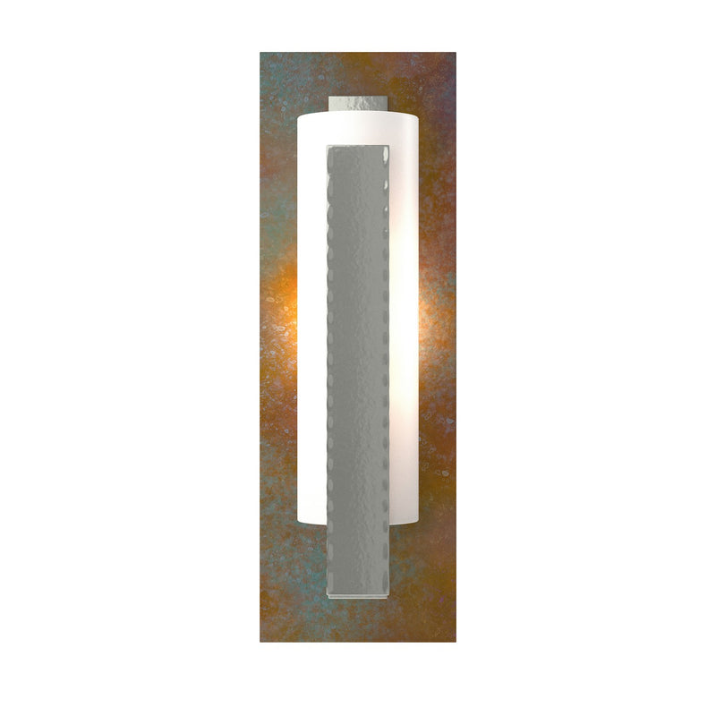 Hubbardton Forge 217186-SKT-85-CP-GG0065 One Light Wall Sconce, Sterling