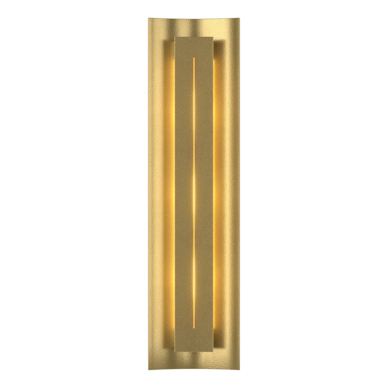 Hubbardton Forge 217635-SKT-86-CC0205 Three Light Wall Sconce, Modern Brass
