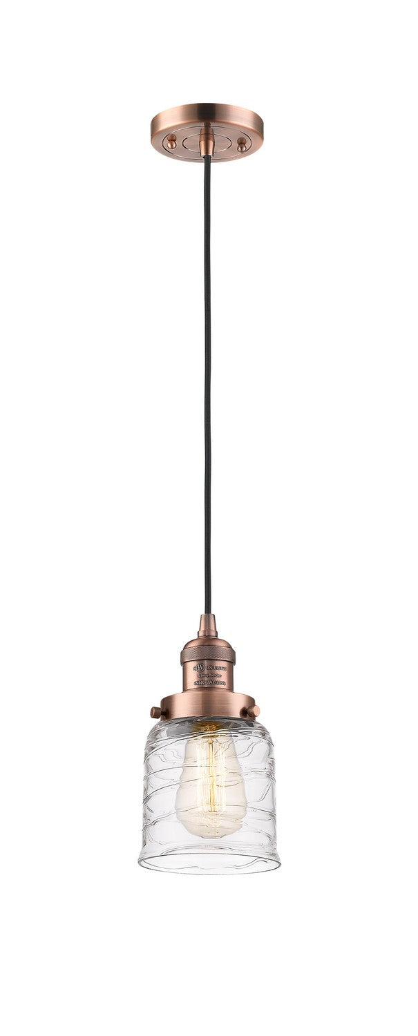 Innovations 201C-AC-G513 One Light Mini Pendant, Antique Copper