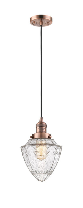 Innovations 201C-AC-G664-7 One Light Mini Pendant, Antique Copper